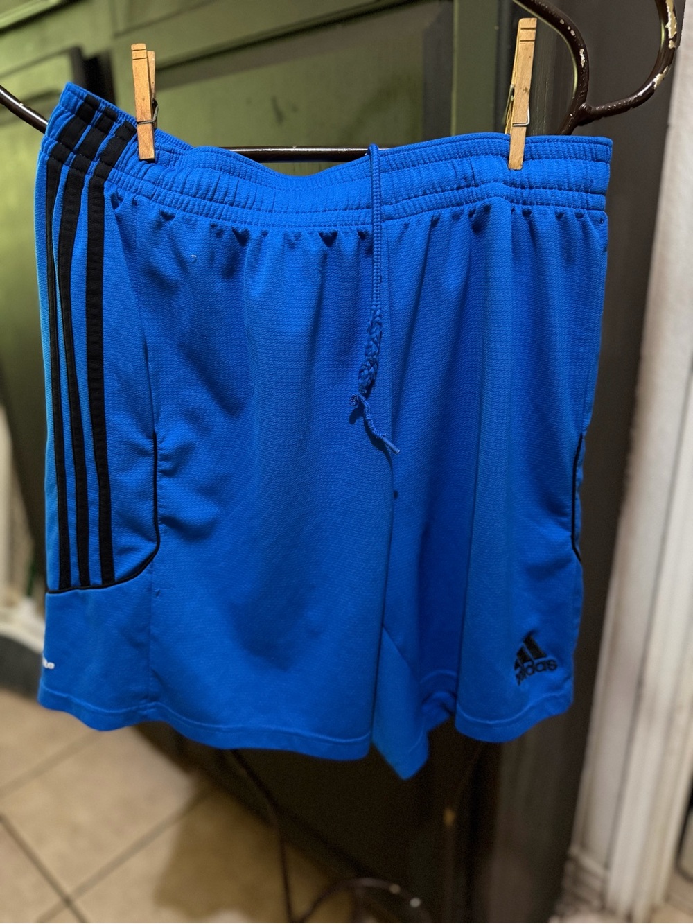 adidas Royal Blue Men's Athletic Shorts with Black Stripes